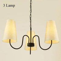 Suspension rétro LED en métal avec abats-jours tissés | Marco Lucetti 3 lampes