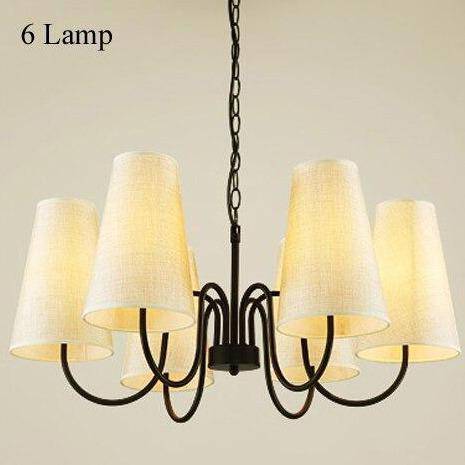 Suspension rétro LED en métal avec abats-jours tissés | Marco Lucetti 6 lampes