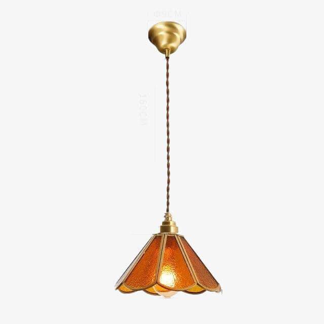 Suspension rétro LED Glass en verre et métal doré | Marco Lucetti