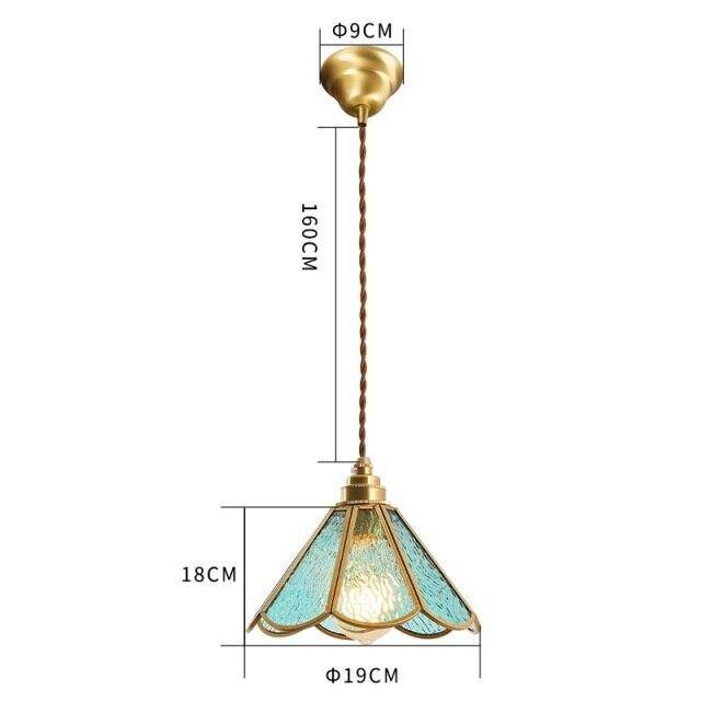 Suspension rétro LED Glass en verre et métal doré | Marco Lucetti C / 4W