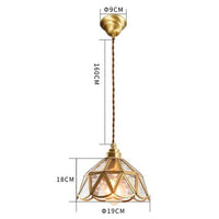 Suspension rétro LED Glass en verre et métal doré | Marco Lucetti E / 4W