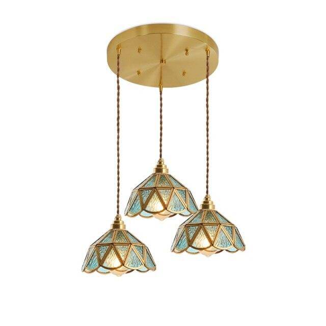 Suspension rétro LED Glass en verre et métal doré | Marco Lucetti G / 4W