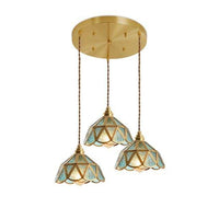 Suspension rétro LED Glass en verre et métal doré | Marco Lucetti G / 4W