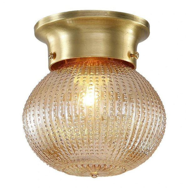 Suspension rétro LED Luxe en métal doré et verre cristal | Marco Lucetti