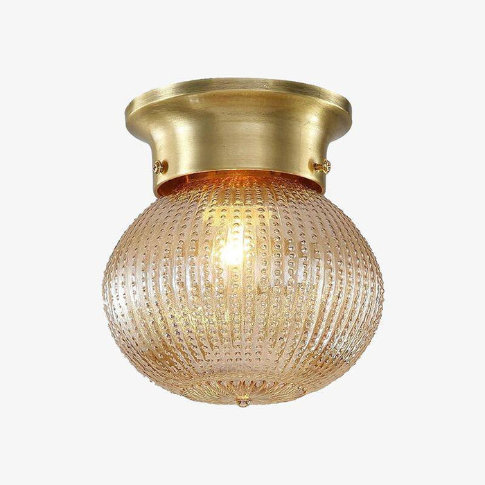 Suspension rétro LED Luxe en métal doré et verre cristal | Marco Lucetti