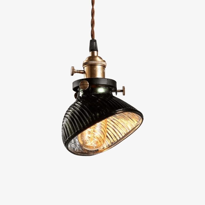 Suspension rétro LED - Noir et Doré | Marco Lucetti