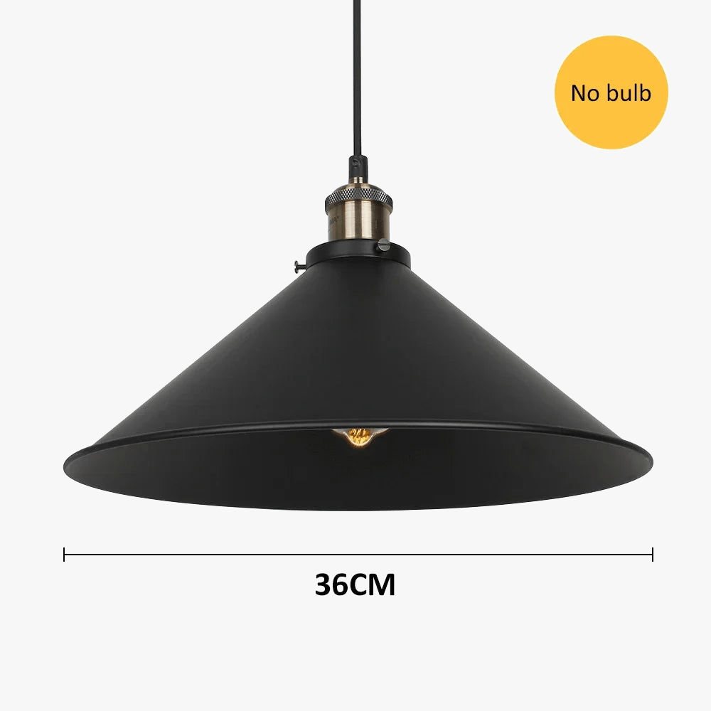 Suspension rétro Loft noir - Éclairage suspendu pour cuisine industrielle et restaurant vintage | Marco Lucetti