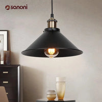 Suspension rétro Loft noir - Éclairage suspendu pour cuisine industrielle et restaurant vintage | Marco Lucetti