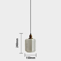 Suspension rétro Vinny en verre blanc. | Marco Lucetti