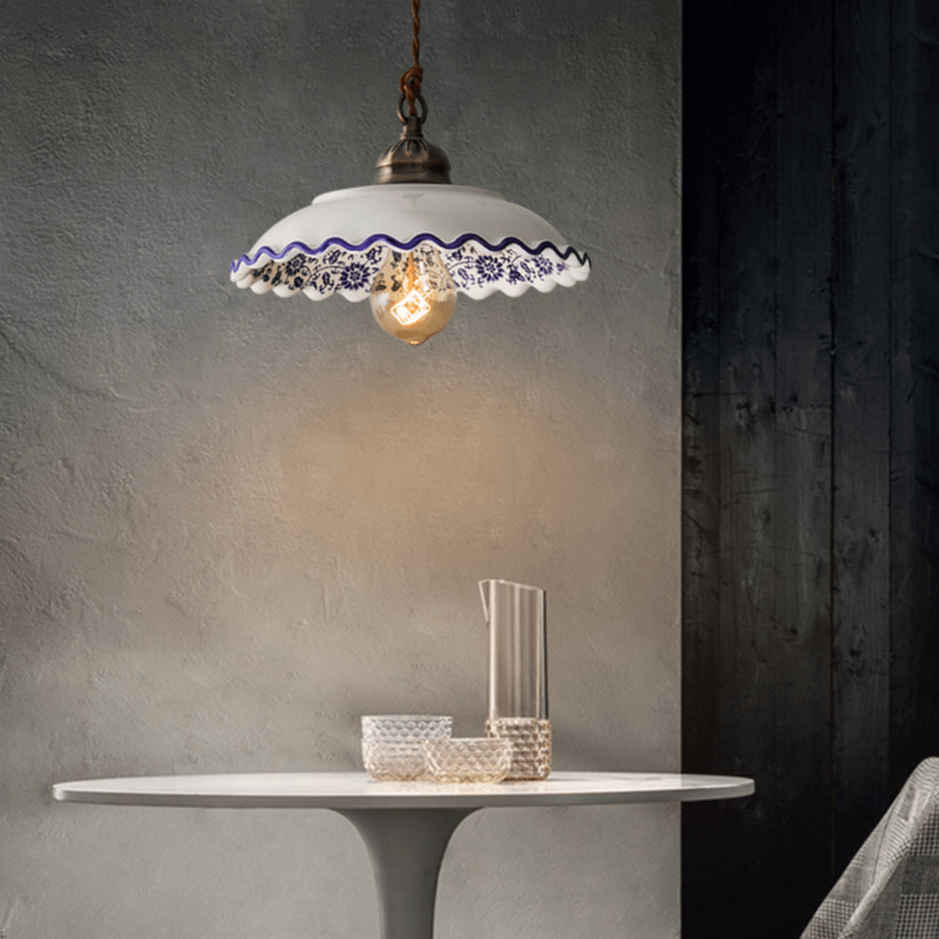 Suspension Riya - Éclairage LED moderne en céramique blanche | Marco Lucetti