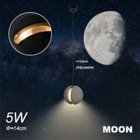 Suspension ronde en béton pour café, bar, salle à manger - Îlot industriel Vintage boule | Marco Lucetti Lune / Lumière chaude