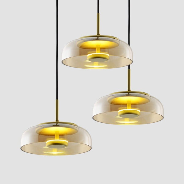 Suspension ronde en verre LED Glass - Design Haut de Gamme | Marco Lucetti