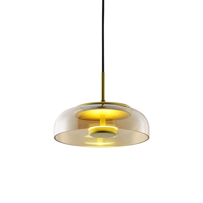 Suspension ronde en verre LED Glass - Design Haut de Gamme | Marco Lucetti Doré