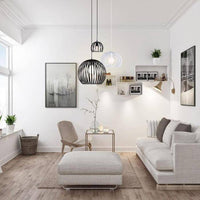 Suspension ronde vintage en cage (noir ou blanc) | Marco Lucetti