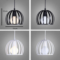 Suspension ronde vintage en cage (noir ou blanc) | Marco Lucetti Blanc - S