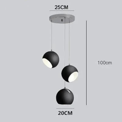 Suspension rotative moderne : l'araignée design pour loft industriel | Marco Lucetti 3 têtes noires / Blanc froid