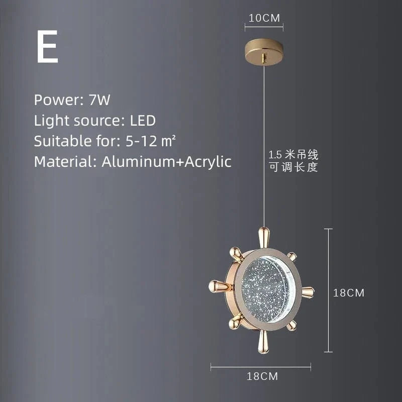 Suspension rotative multi-style Led Lights - Avec des lumières rondes pour votre maison et intérieur. | Marco Lucetti Modèle E / Lumière froide
