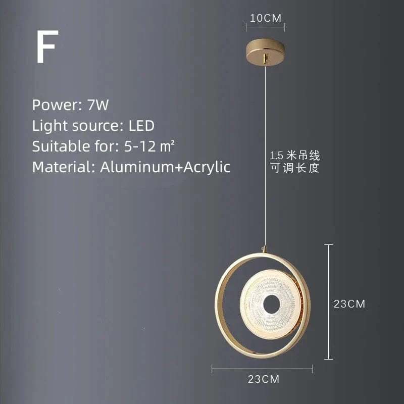 Suspension rotative multi-style Led Lights - Avec des lumières rondes pour votre maison et intérieur. | Marco Lucetti Style F / Lumière froide