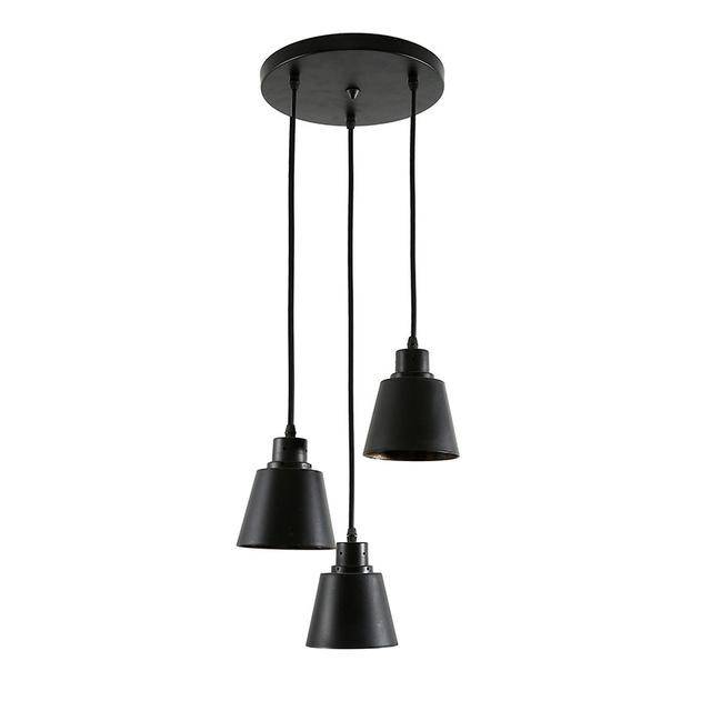 Suspension RustiBase en Métal | Marco Lucetti 3 lampes - Base ronde