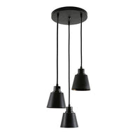 Suspension RustiBase en Métal | Marco Lucetti 3 lampes - Base ronde