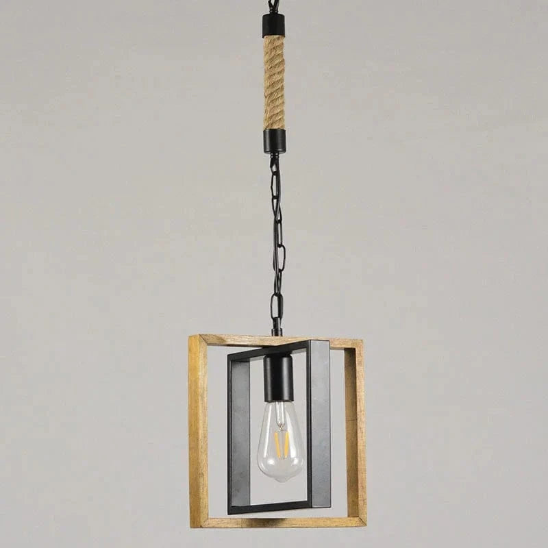 Suspension Rustic Americana en bois et métal pour restaurant | Marco Lucetti