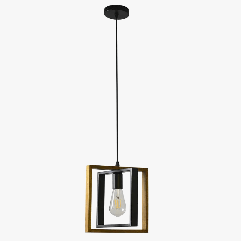 Suspension Rustic Americana en bois et métal pour restaurant | Marco Lucetti