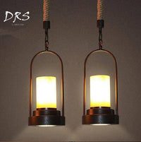 Suspension Rustique à Fausse Bougie Rurale | Marco Lucetti Noir