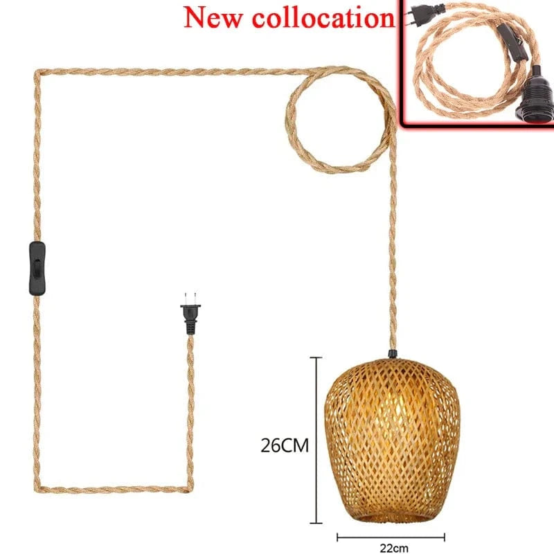 Suspension Rustique en Corde de Chanvre | Marco Lucetti Ensemble E / 2m / PRISE UE