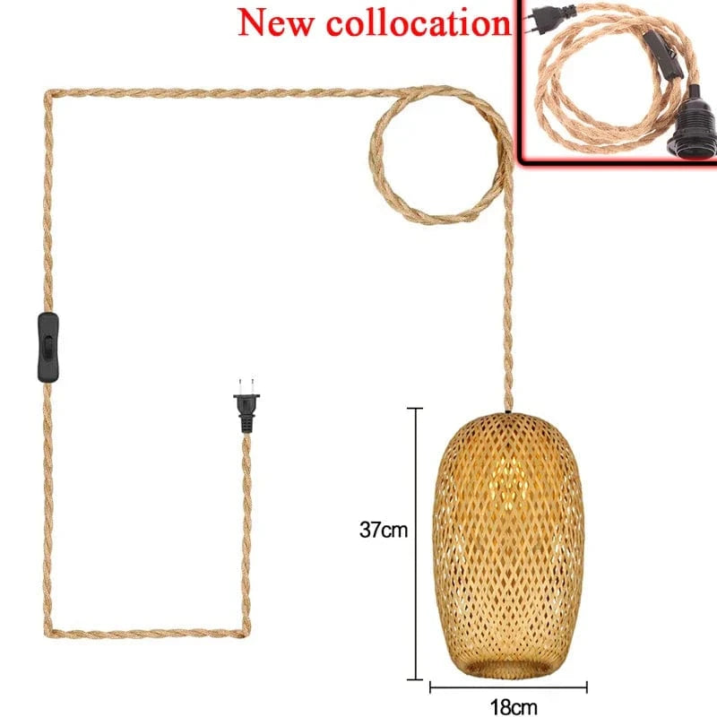 Suspension Rustique en Corde de Chanvre | Marco Lucetti Ensemble F / 2m / PRISE UE