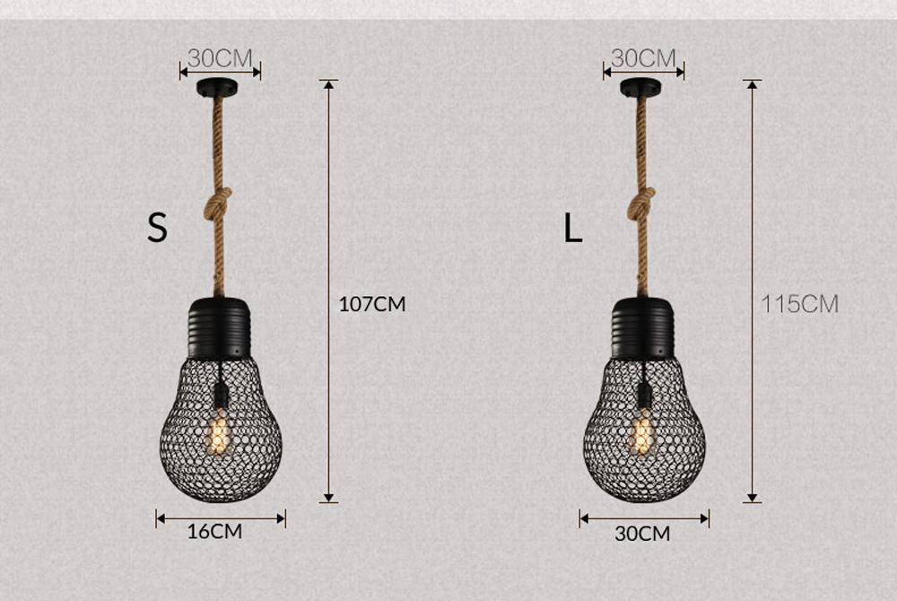 Suspension rustique LED "Ampoule Métallique" | Marco Lucetti