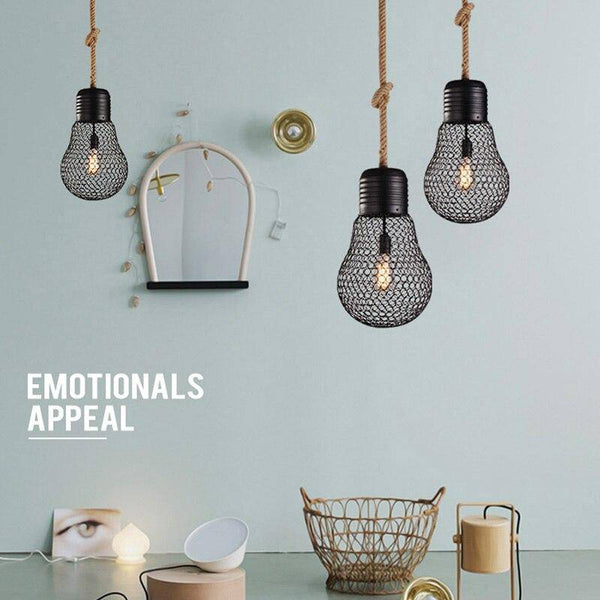 Suspension rustique LED "Ampoule Métallique" | Marco Lucetti