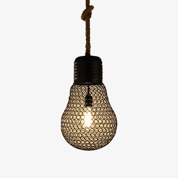 Suspension rustique LED "Ampoule Métallique" | Marco Lucetti