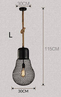 Suspension rustique LED "Ampoule Métallique" | Marco Lucetti L