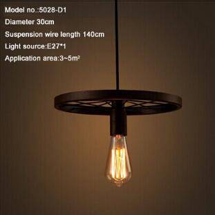 Suspension Rustique "Roue Antique" | Marco Lucetti 1 lampe