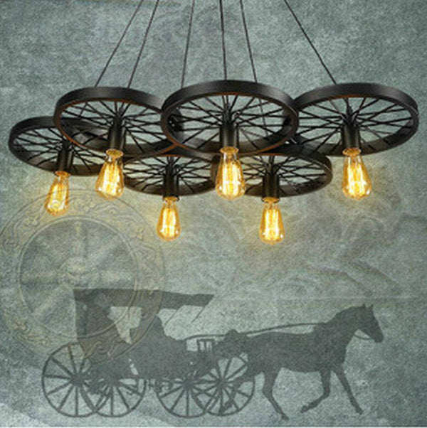 Suspension Rustique "Roue Antique" | Marco Lucetti