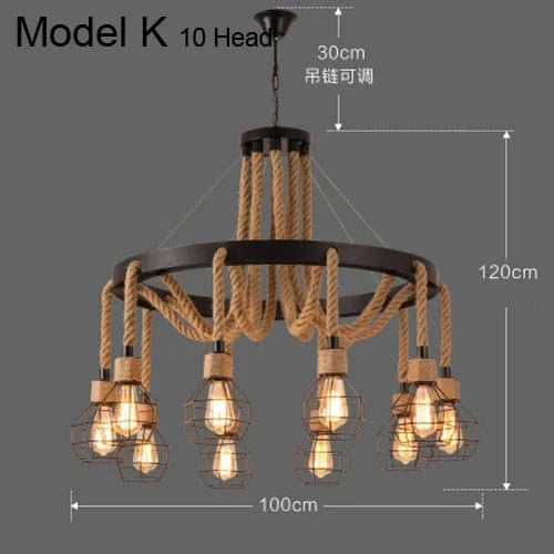 Suspension rustiques industrielles lampe d'intérieur  | Marco Lucetti Tête K10