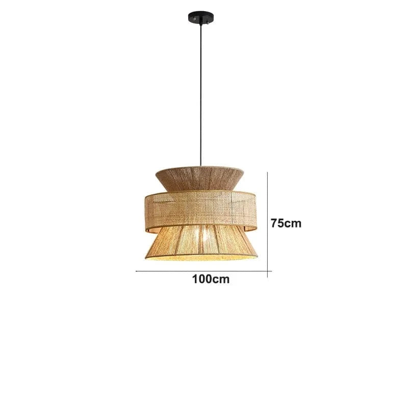 Suspension Sabi Wabi - Rotin Cannelle Chinois | Marco Lucetti Type A-D100cm H75cm