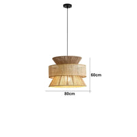 Suspension Sabi Wabi - Rotin Cannelle Chinois | Marco Lucetti Type A-Dia80cm H60cm