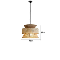 Suspension Sabi Wabi - Rotin Cannelle Chinois | Marco Lucetti Type B-Dia40cm H30cm