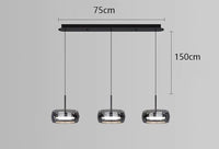 Suspension salle à manger - Éclairage intérieur salon - Atmosphère Fantaisie | Marco Lucetti 3 têtes de long / Blanc chaud