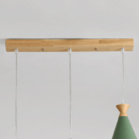 Suspension scandinave Avi en bois et abat-jour conique | Marco Lucetti