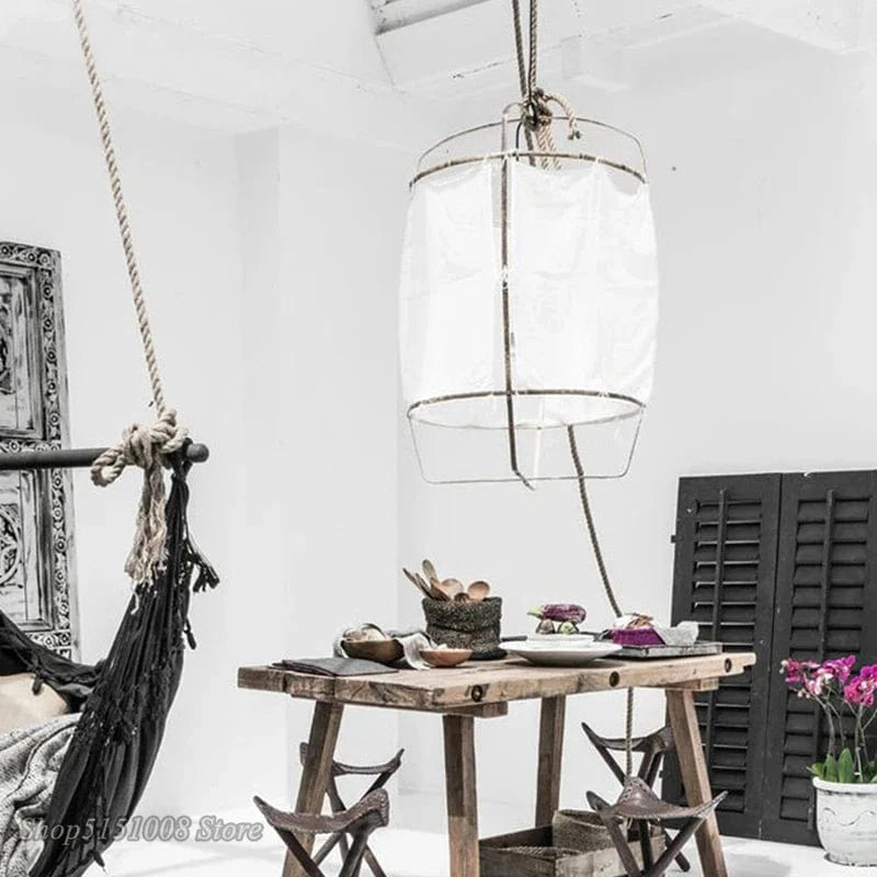 Suspension Scandinave en Bambou Européen | Marco Lucetti Diamètre 62x40cm