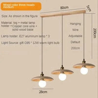 Suspension scandinave en bois massif | Marco Lucetti B / 110V / Blanc froid