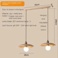 Suspension scandinave en bois massif | Marco Lucetti UN / 110V / Blanc froid
