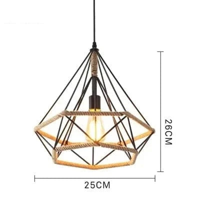 Suspension Scandinave en Corde de Chanvre | Marco Lucetti 2526 / Aucune source de lumière