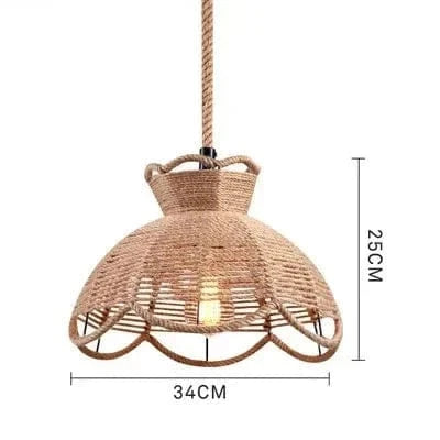 Suspension Scandinave en Corde de Chanvre | Marco Lucetti 3425 / Aucune source de lumière