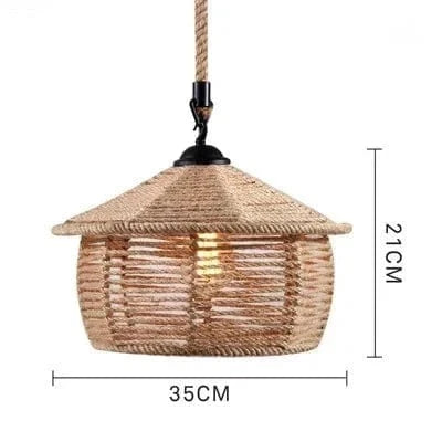 Suspension Scandinave en Corde de Chanvre | Marco Lucetti 3521 / Aucune source de lumière