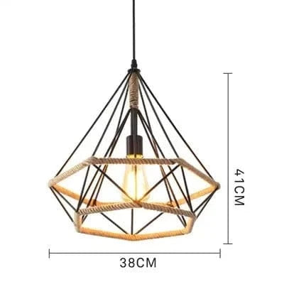 Suspension Scandinave en Corde de Chanvre | Marco Lucetti 3841 / Aucune source de lumière