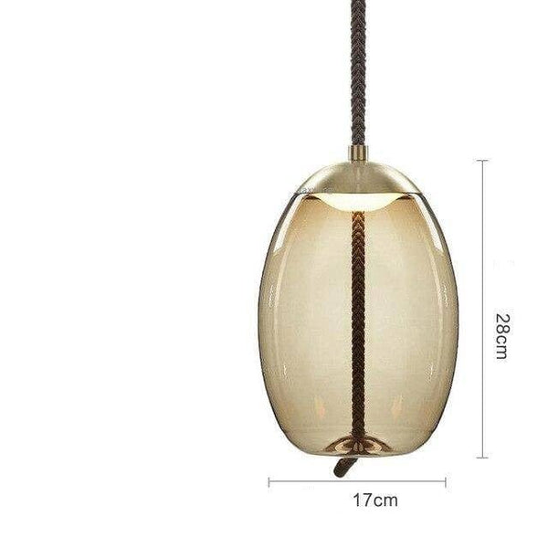 Suspension scandinave en verre fumé et cordage - Élégance nordique | Marco Lucetti C
