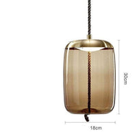 Suspension scandinave en verre fumé et cordage - Élégance nordique | Marco Lucetti D